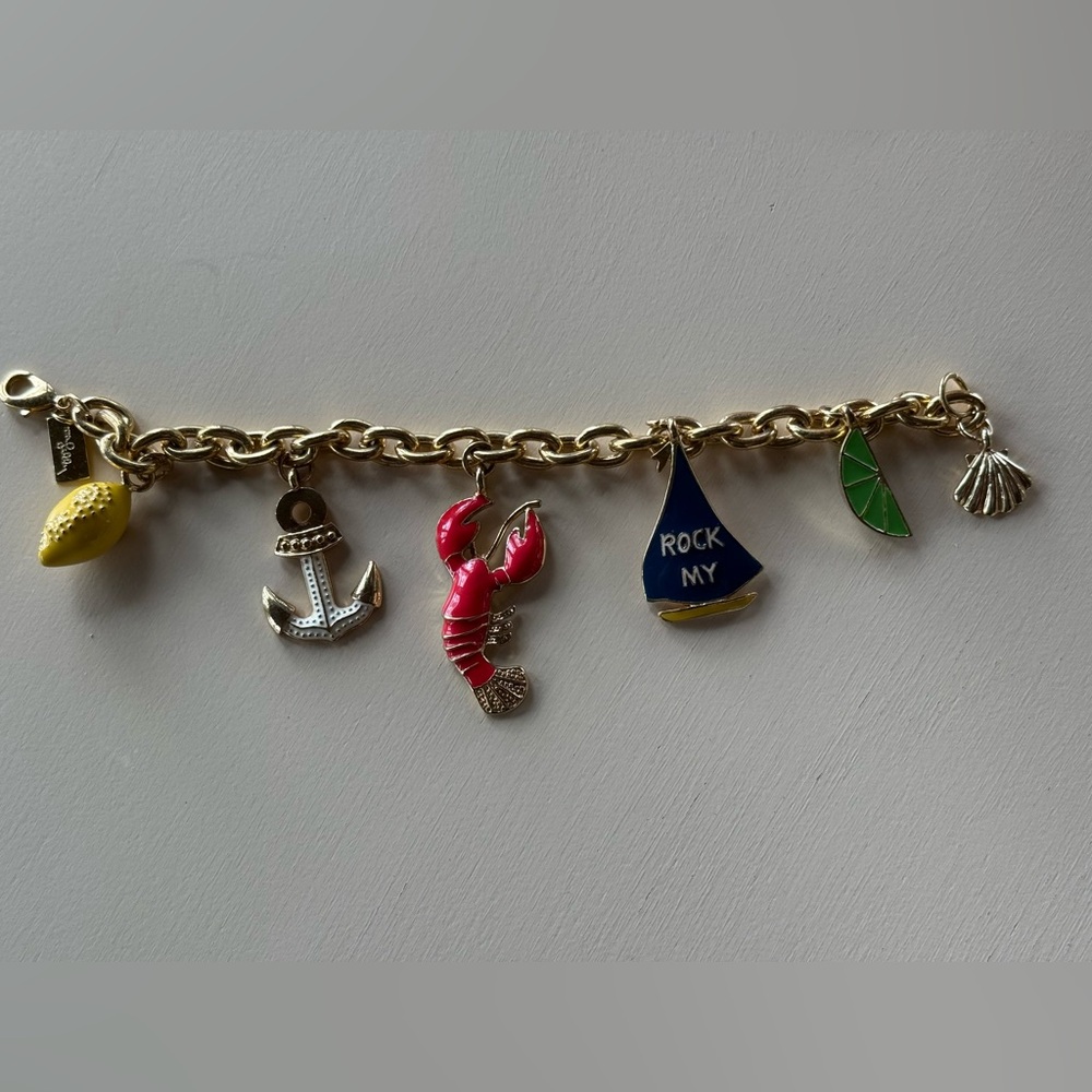 Lilly Pulitzer Gold Summer Charm bracelet